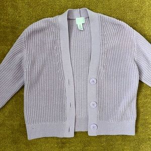 H&M lilac purple cardigan size XS